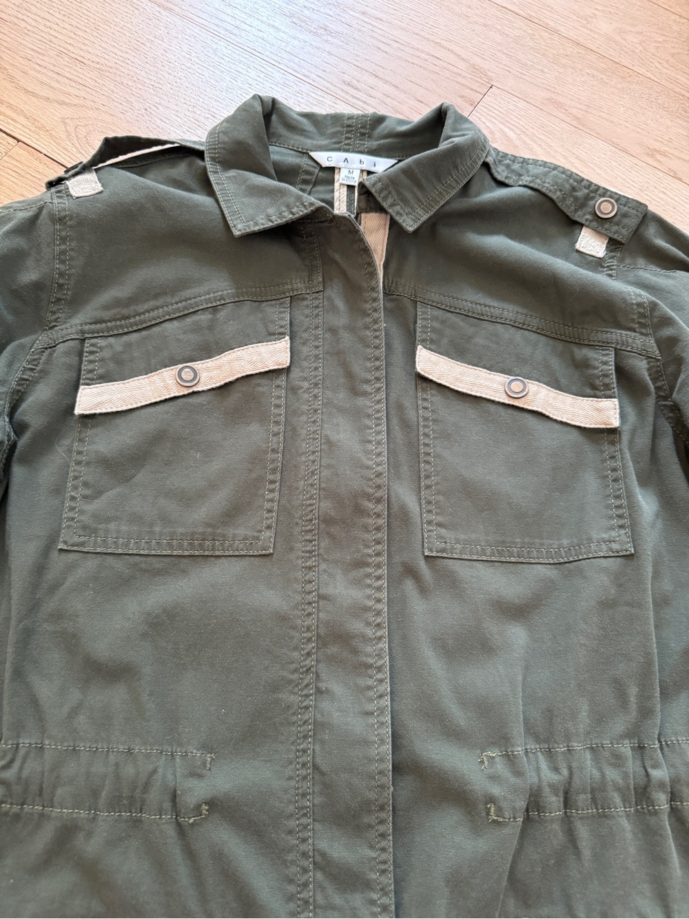 CABI Olive Green Utility Field Military Jacket Medium - Picture 4 of 10